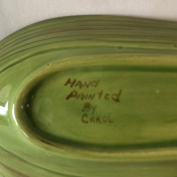 Spoon Rest Condiment Vegetable Dish Celery Design - Picture 9 of 12